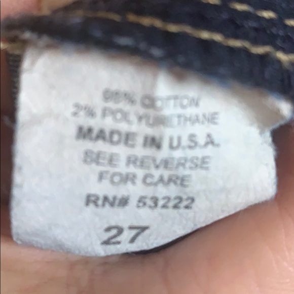 David kahn Denim Flare Jeans Sz 27 Wide Leg Flare Dark Wash Mid Rise - Picture 11 of 11